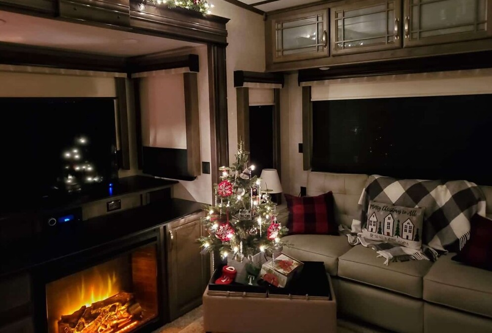 Christmas tree in an RV