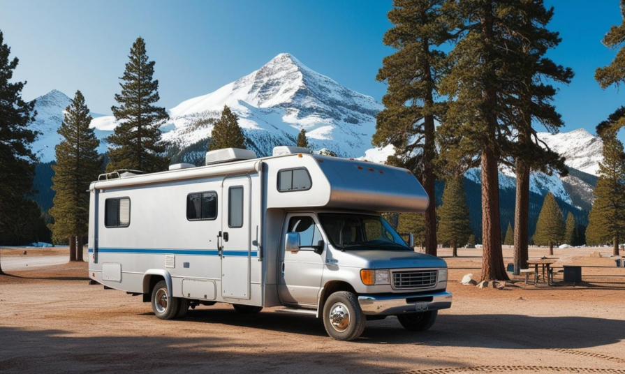 RV in dispersed camping area