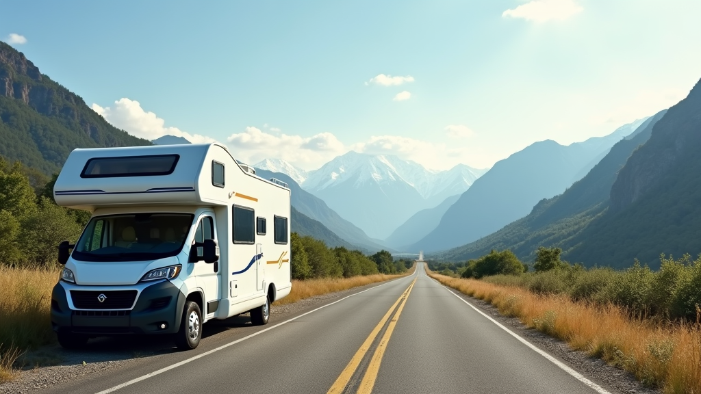 RV parked in scenic location